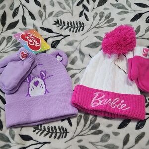 Barbie and Care Bears Winter Hat and Glove Sets